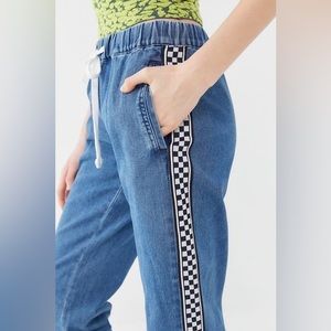 BDG Portia joggers with checker detail